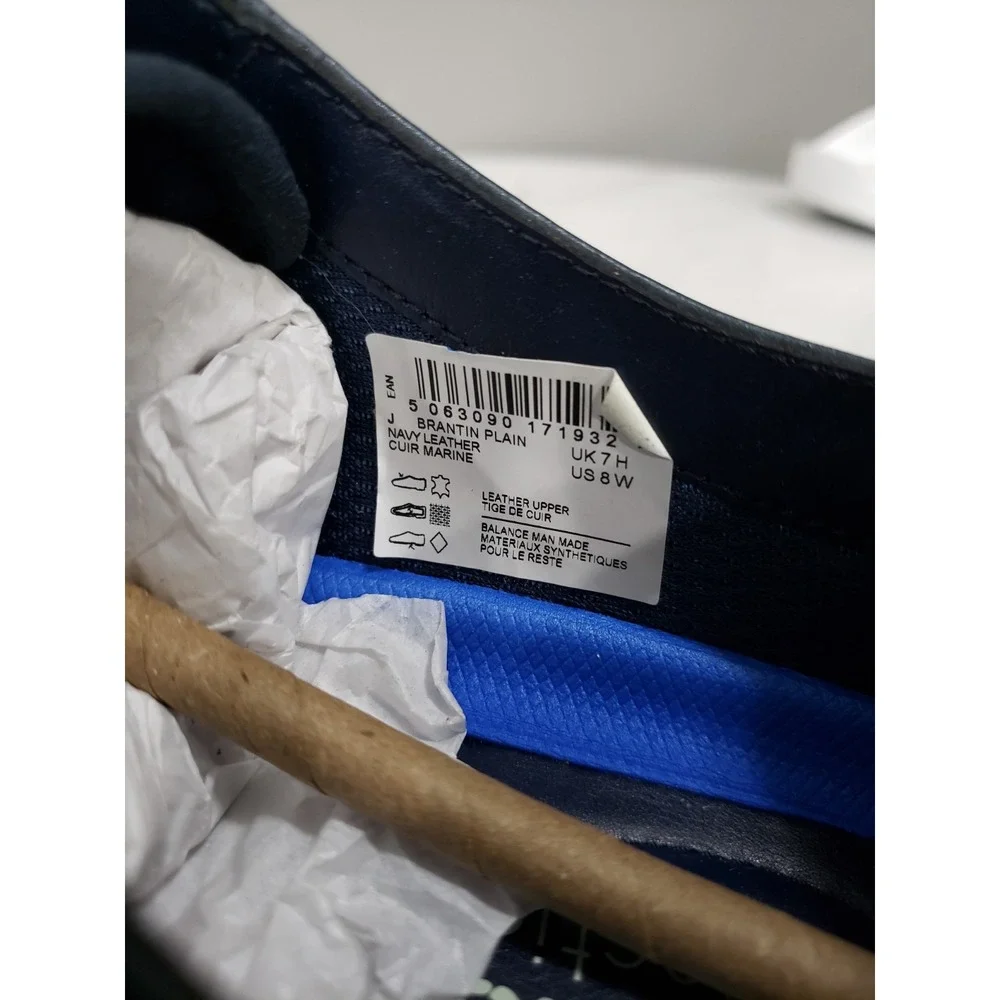 NEW NO BOX‎ - SIZE 8 WIDE Clarks Men's Brantin Plain Navy Leather 26179385 Shoes